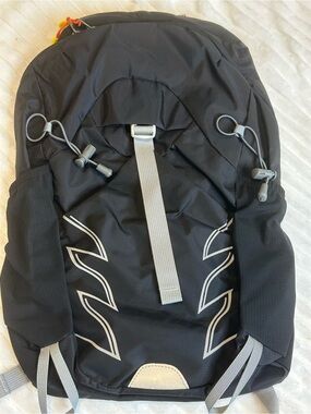 Black Outdoor Daypack Backpack with Accents